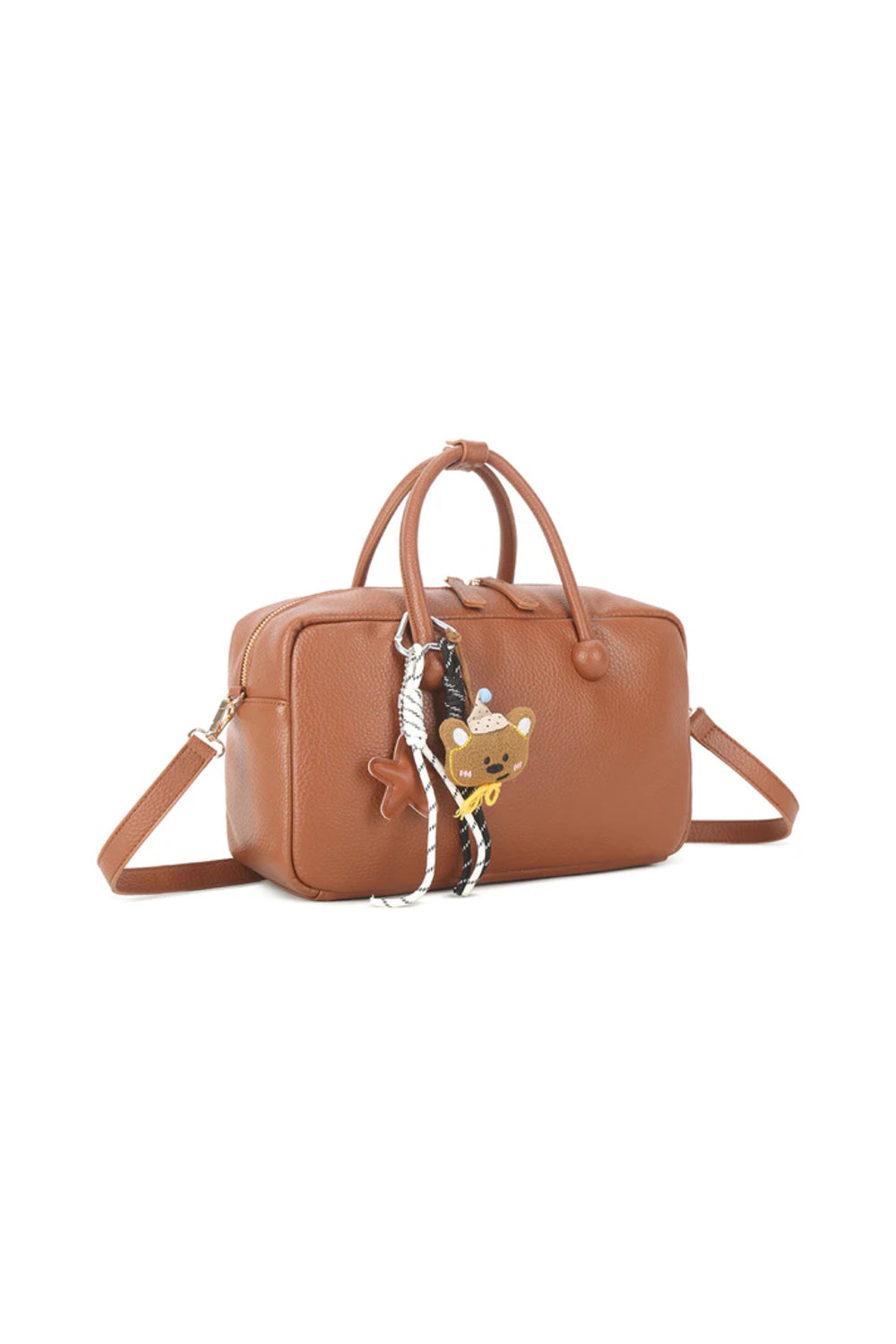 Brown Handbag With Charms-1