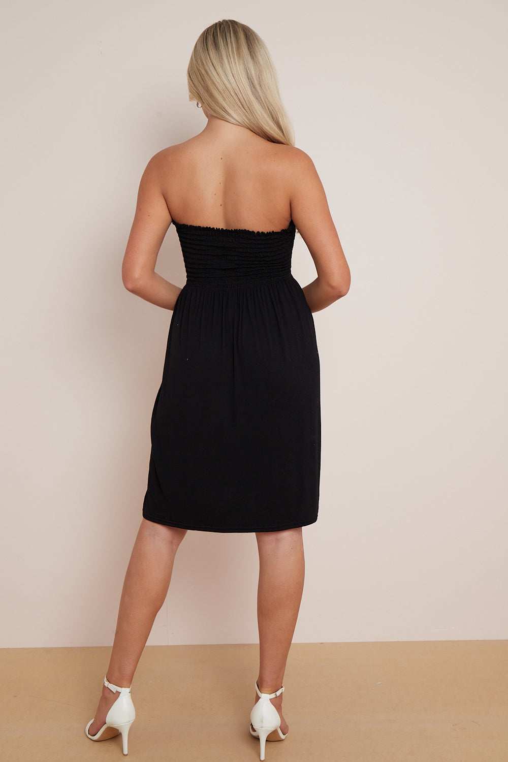 Black Bandeau Summer Dress-3