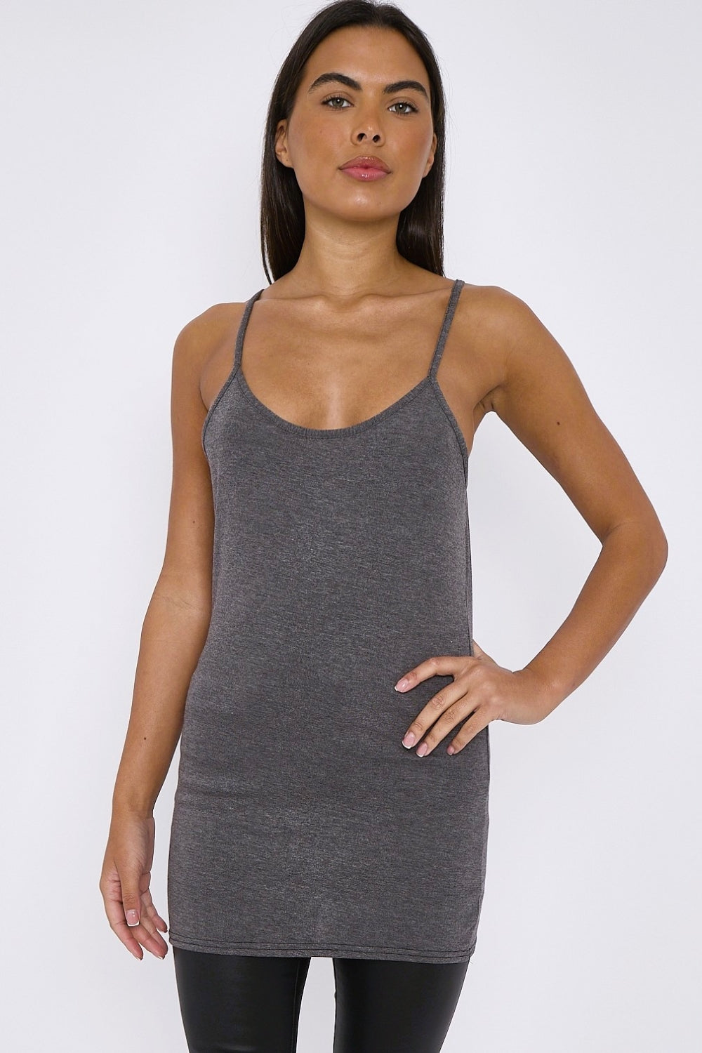 Charcoal Strappy Top-1