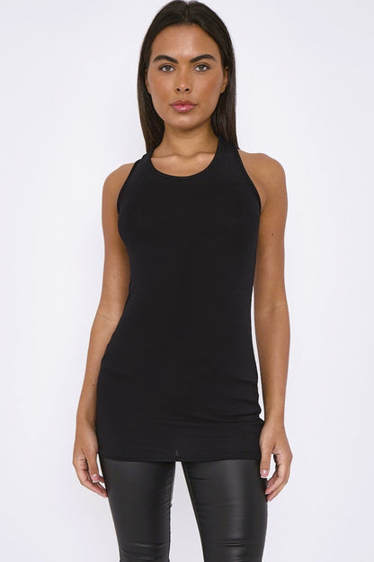 Black Racerback Vest Top-1