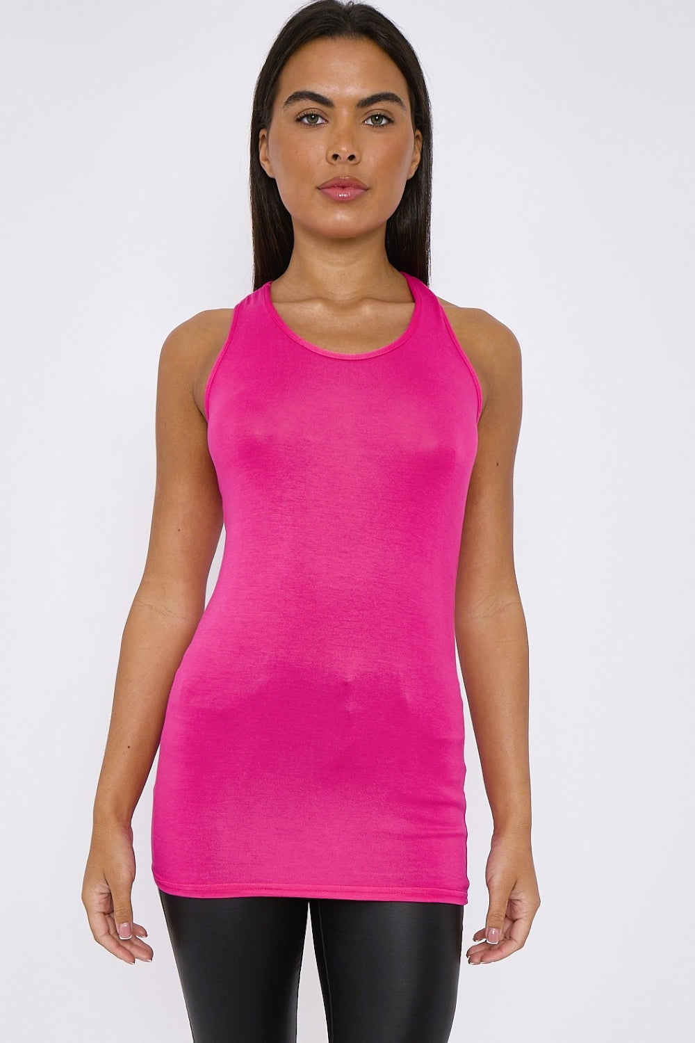 Fuchsia Racerback Vest Top-1