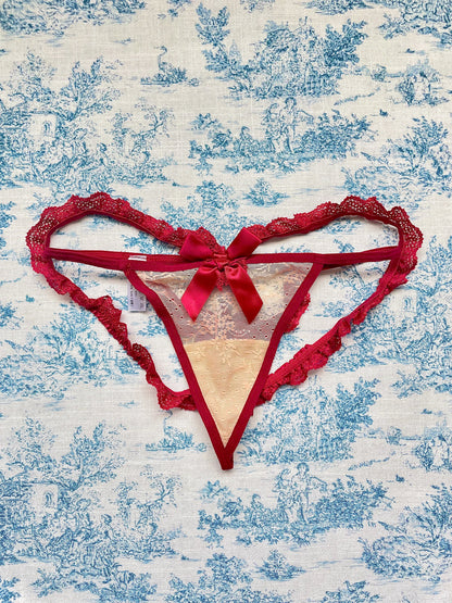 Red Lace Strap Panty-0