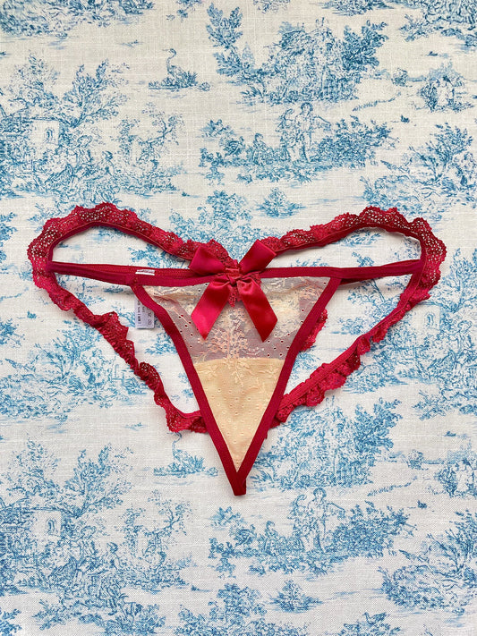 Red Lace Strap Panty-0