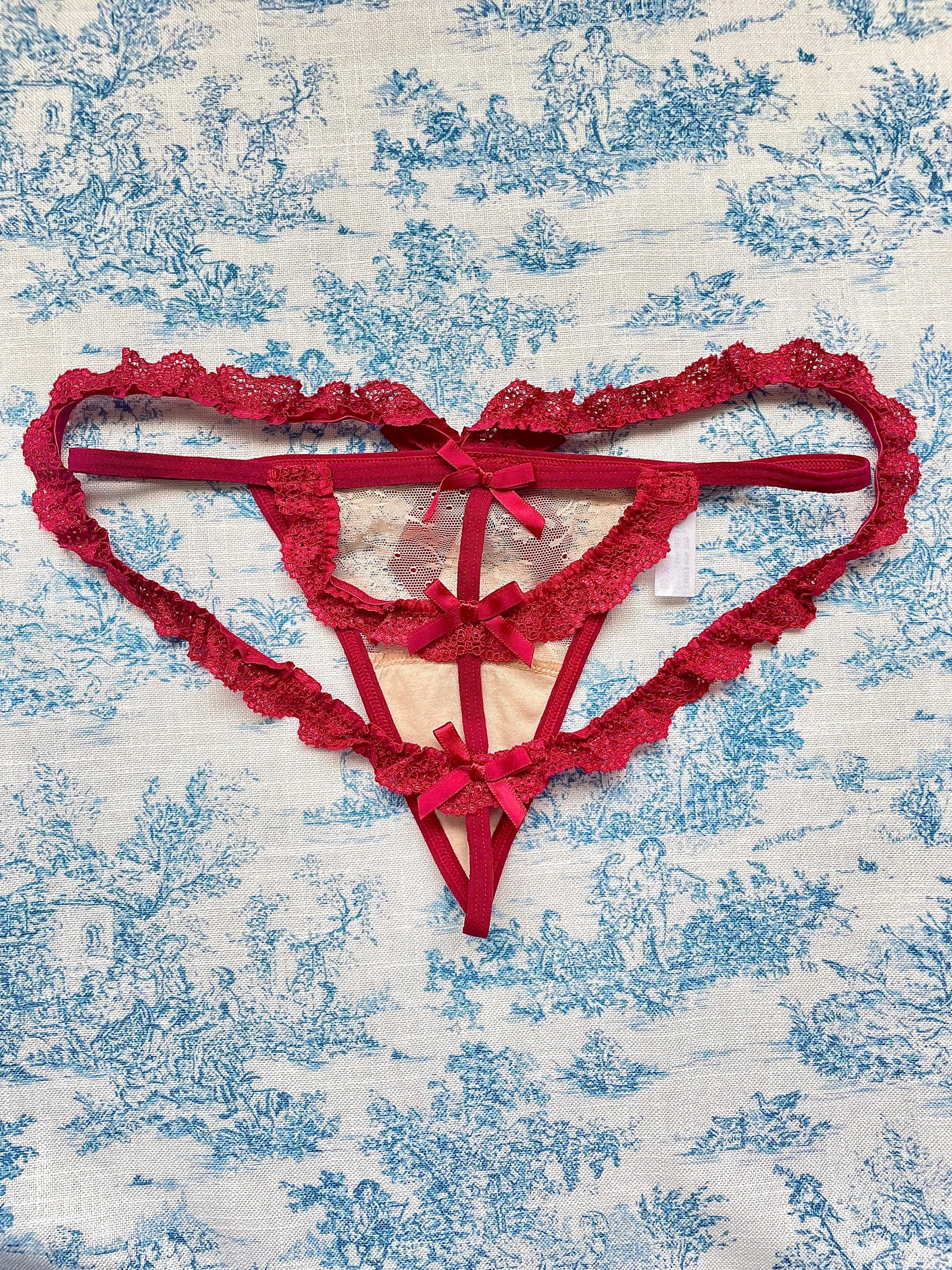 Red Lace Strap Panty-1