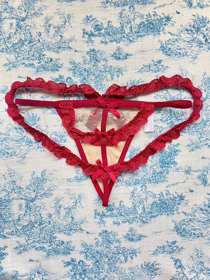 Red Lace Strap Panty-1