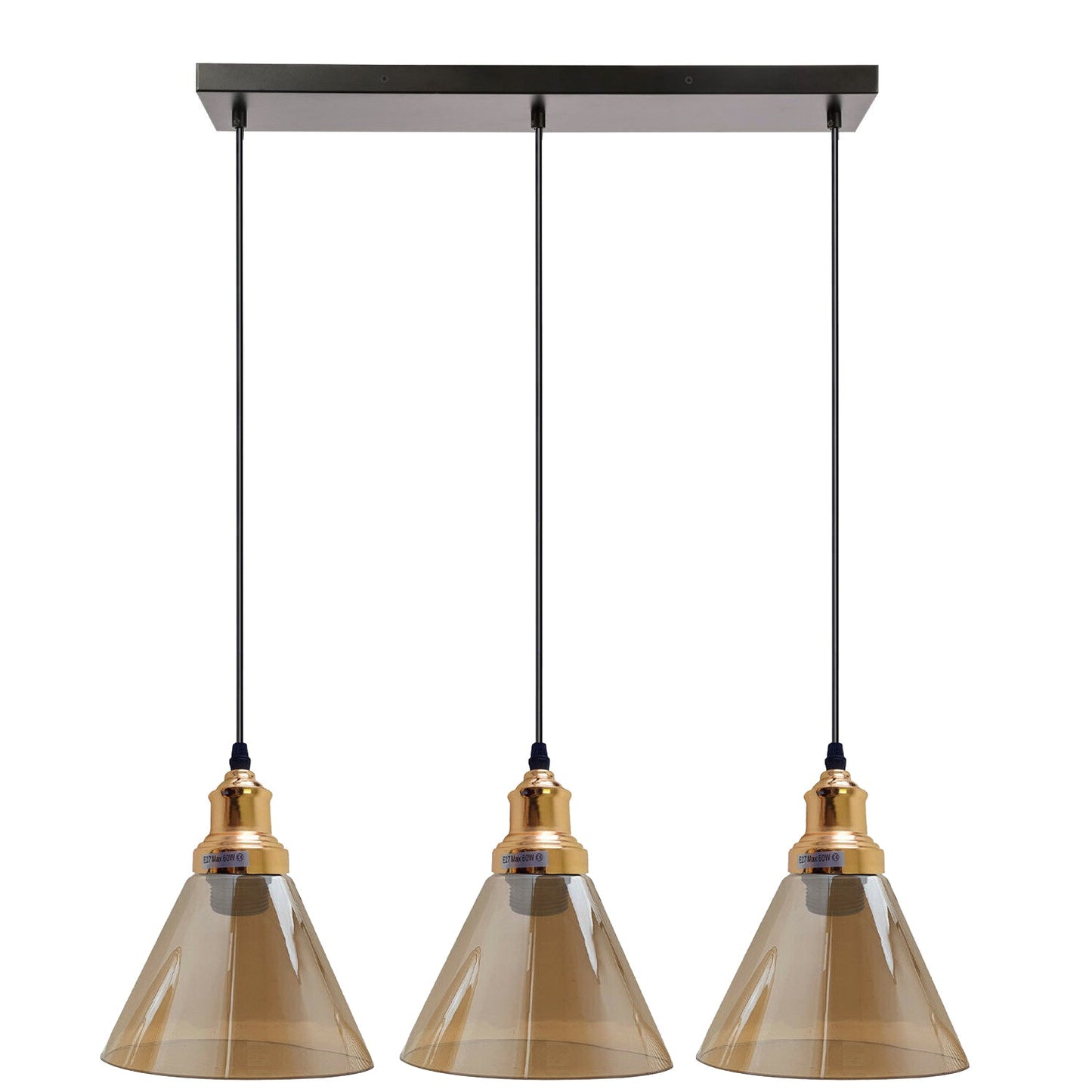 Glass Ceiling Pendant 3 Lights~1428-11