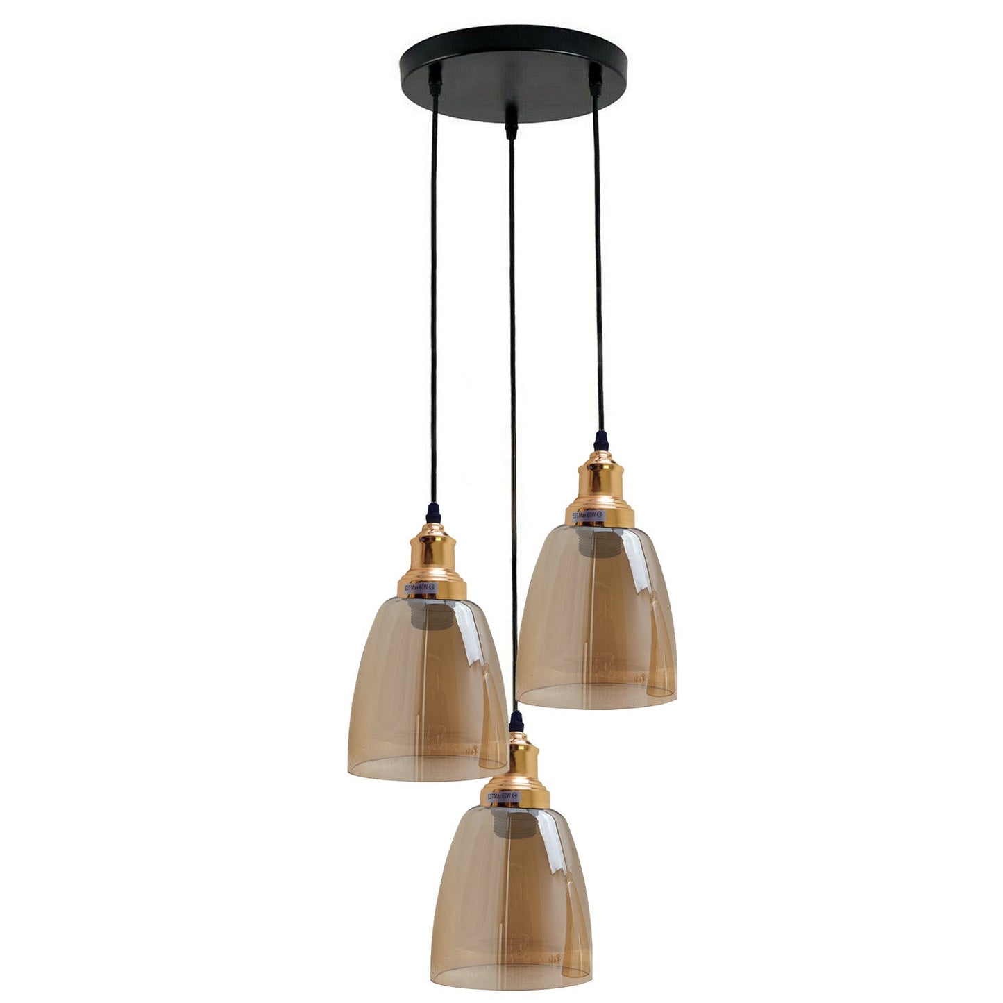 Glass Ceiling Pendant 3 Lights~1428-7