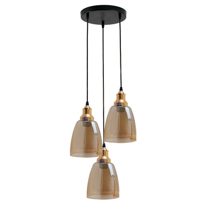 Glass Ceiling Pendant 3 Lights~1428-7
