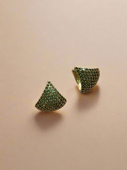 Cubic Zirconia Curved Hoops-4
