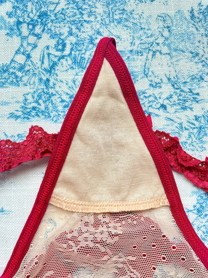 Red Lace Strap Panty-4