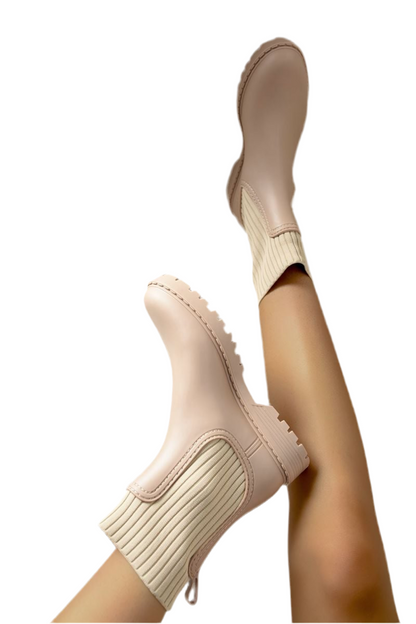 Slip On Platform Ankle Boots