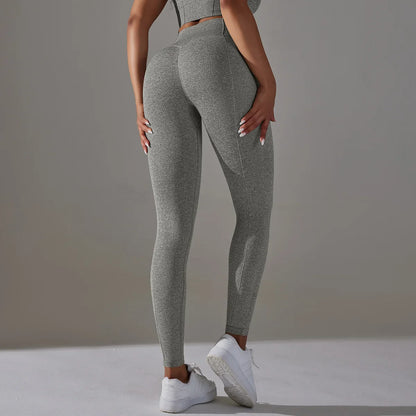 Seamless High-Waist Yoga Leggings for Women – Dot Tummy Control, Non-See-Through Gym Fitness Pants