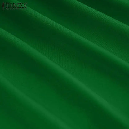 ZANZEA 2024 Summer Women Party Elegant Jumpsuits Wide Leg Rompers Solid Color Wide Leg Playsuits Holiday Chic Sleeveless Overall