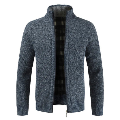 Wholesale Men's Sweater Coat Loose Sweater Men's Casual Youth Stand Collar Knitted Cardigan
