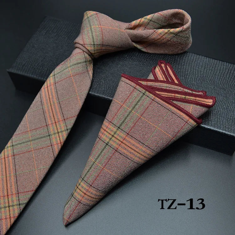 New Floral Paisley Men's Casual Tie Set Navy Red 6cm Skinny Polyester Necktie Pocket Square Suit Business Wedding Party Slim Tie