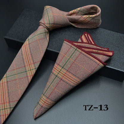New Floral Paisley Men's Casual Tie Set Navy Red 6cm Skinny Polyester Necktie Pocket Square Suit Business Wedding Party Slim Tie