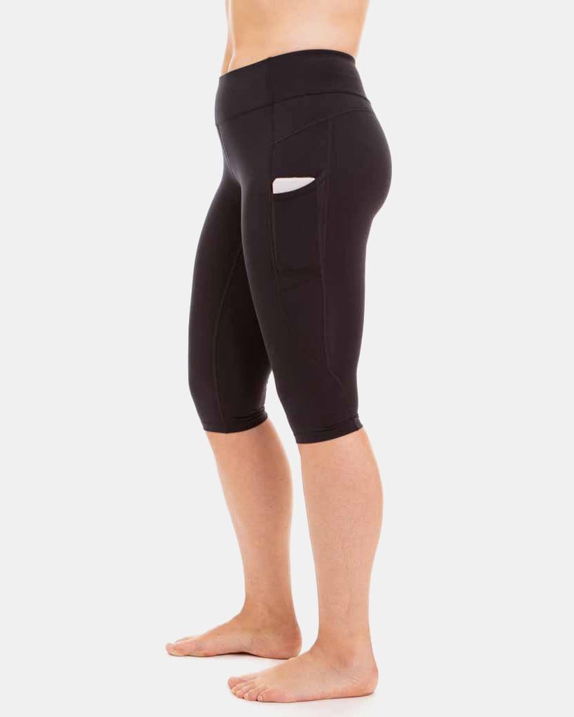 Wi-Thi Mid-Rise Pocketed Crop Legging – Booya Black-1