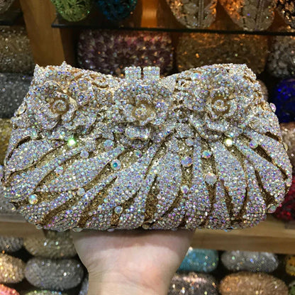 Women's Diamond Handbags Rhinestones Evening Bags Bridal Stones Clutch Purse Lady Clutches Bags Party Wedding Evening Bag