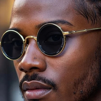 Small Frame Round Steampunk Sunglasses Men 2025 Luxury Brand Retro Punk Sun Glasses For Male Classic Driving Eyewear UV400