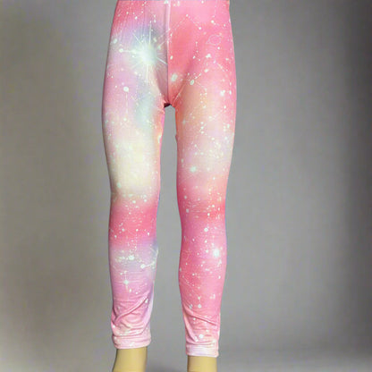 Pink constellation design full length leggings