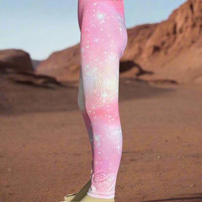 Pink constellation design full length leggings