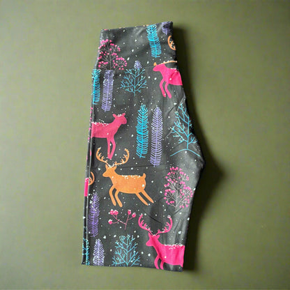 Winter reindeer Christmas leggings