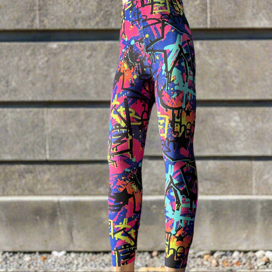 Surfer design full length stretch leggings