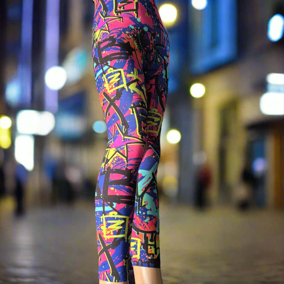 Surfer design full length stretch leggings