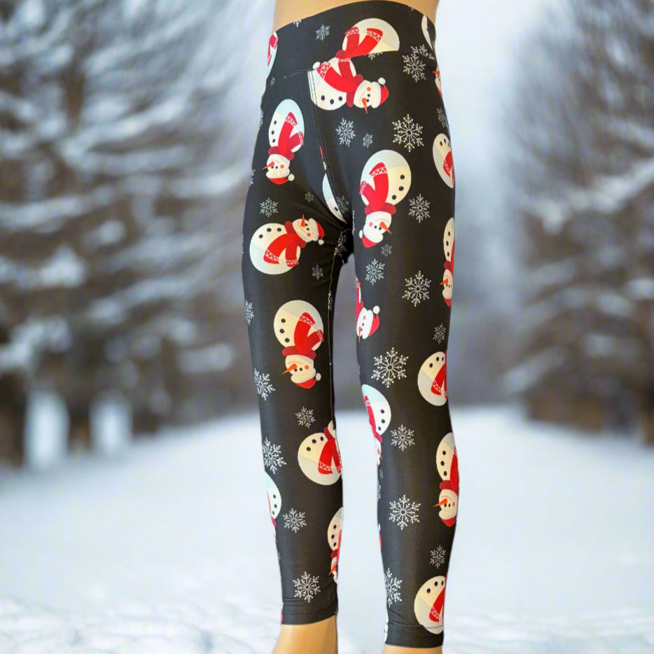 Snowman design full length leggings
