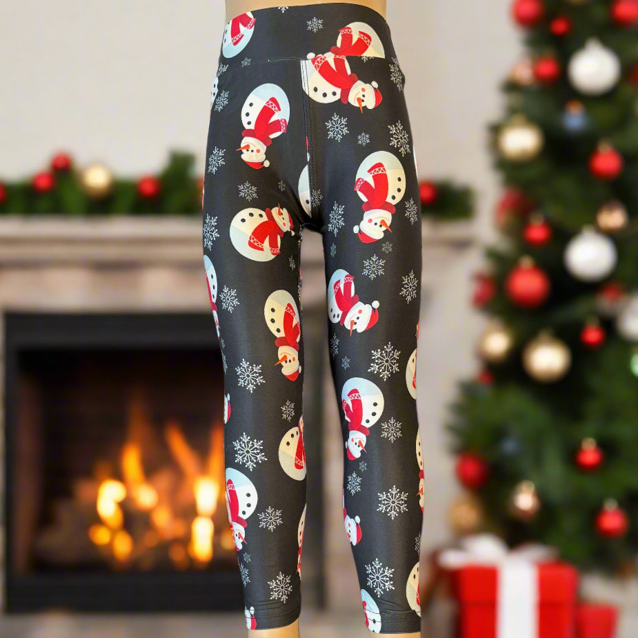 Snowman design full length leggings