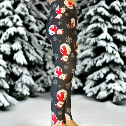 Snowman design full length leggings
