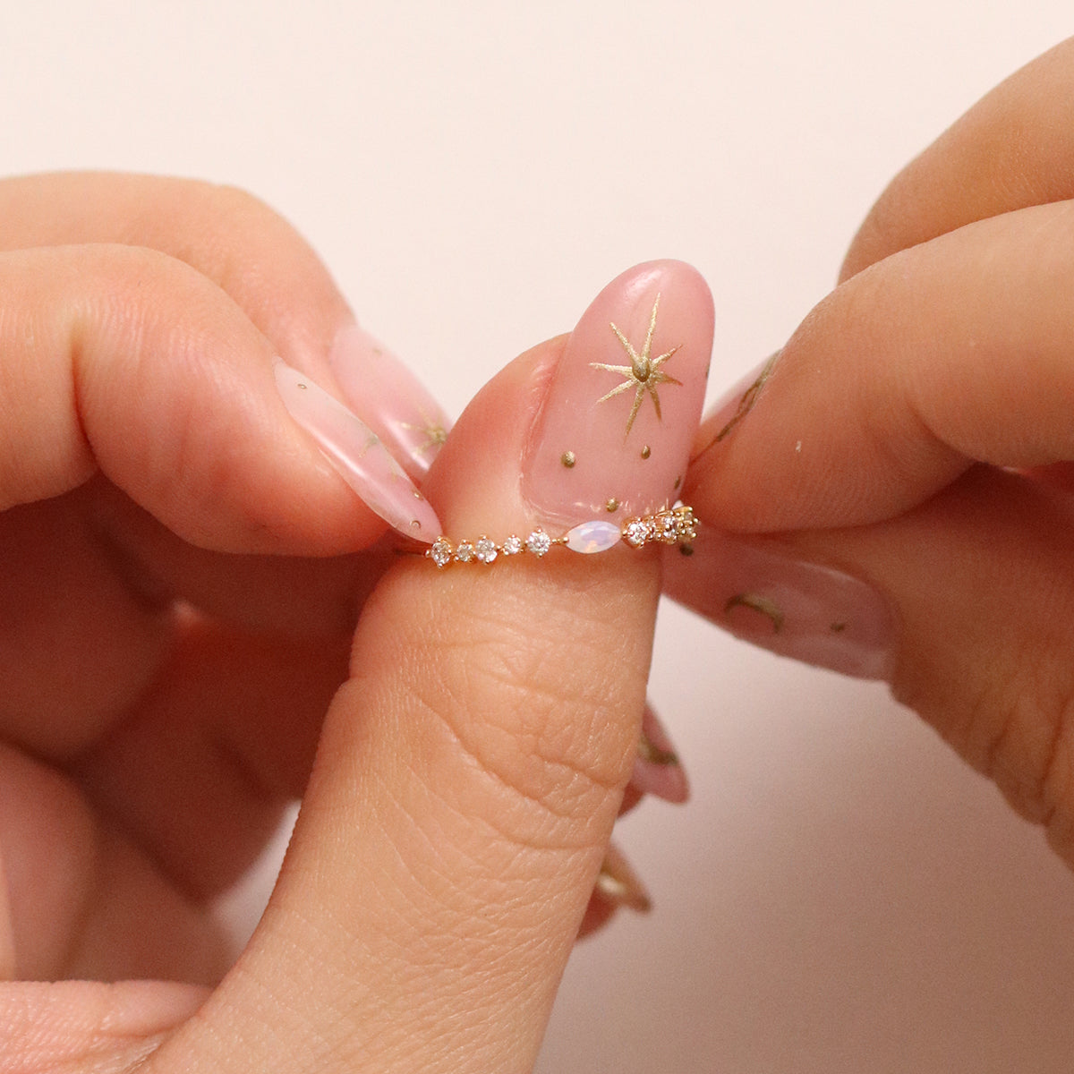 Pink Moonstone Ring-1