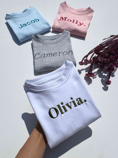 White Premium Crewneck Personalised T-shirt