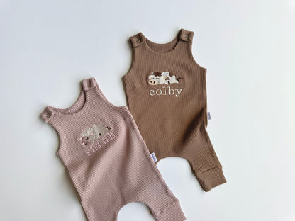 Safari Theme Personalised Dungarees