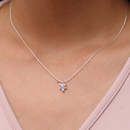 Blue star pendant necklace-0