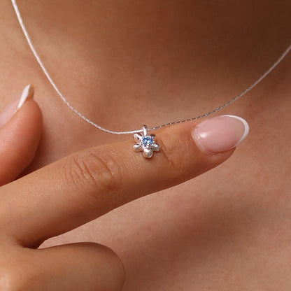 Blue star pendant necklace-1