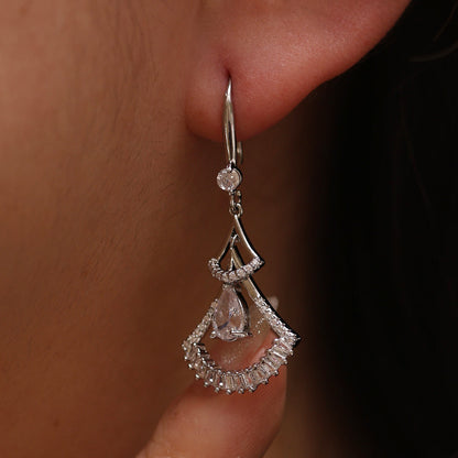 cubic hook drop earrings-2
