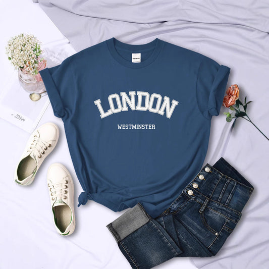 Women's Summer Letter Breathable Short-sleeved Shirt