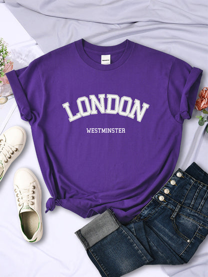 Women's Summer Letter Breathable Short-sleeved Shirt