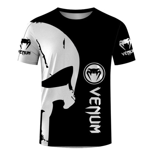 Venum Black & White MMA Fighter Graphic Performance T-Shirt