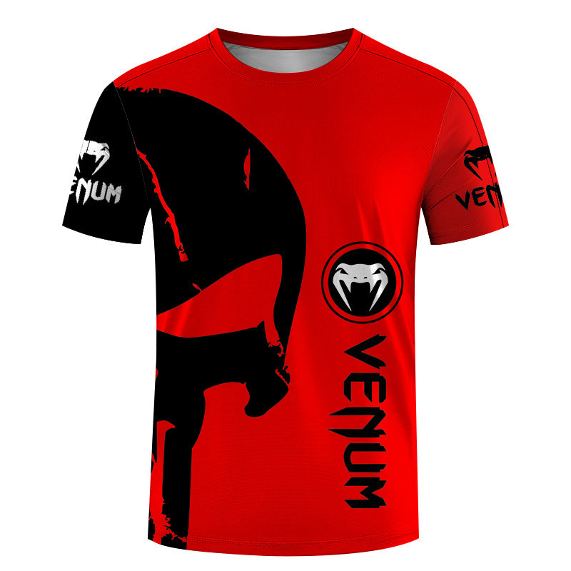 Venum Black & White MMA Fighter Graphic Performance T-Shirt