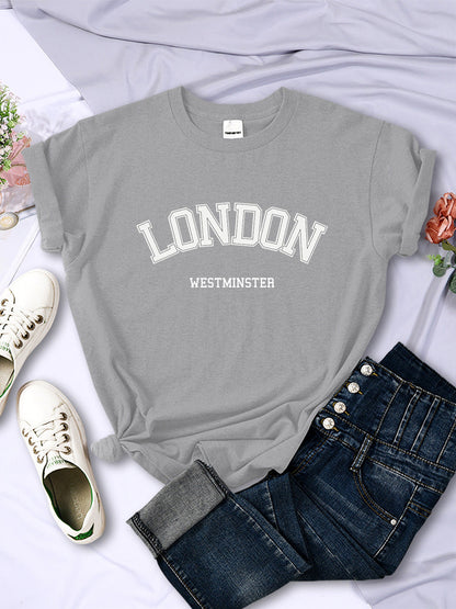 Women's Summer Letter Breathable Short-sleeved Shirt