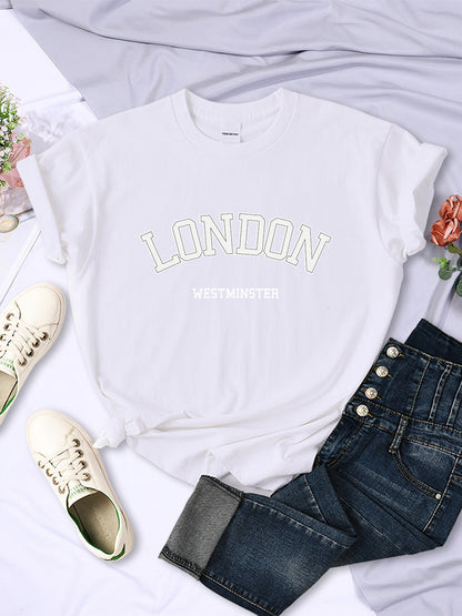 Women's Summer Letter Breathable Short-sleeved Shirt