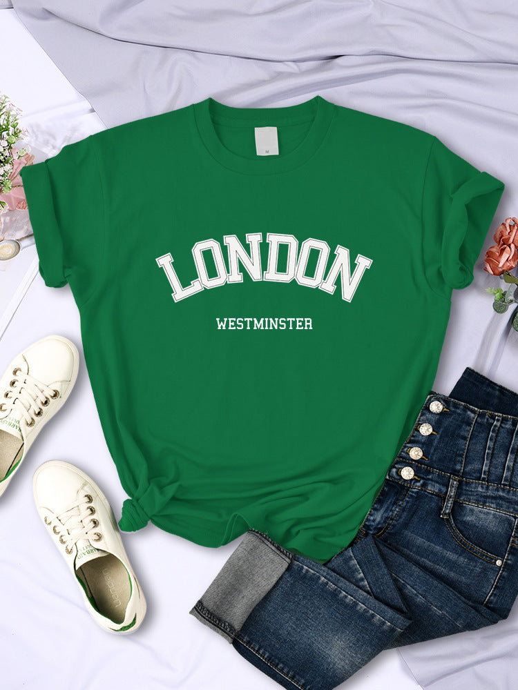Women's Summer Letter Breathable Short-sleeved Shirt