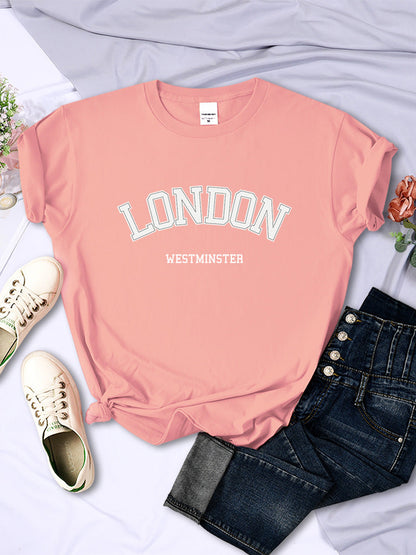 Women's Summer Letter Breathable Short-sleeved Shirt