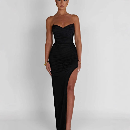 Sexy V-neck Sleeveless Tube Top Dress
