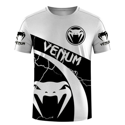 Venum Black & White MMA Fighter Graphic Performance T-Shirt