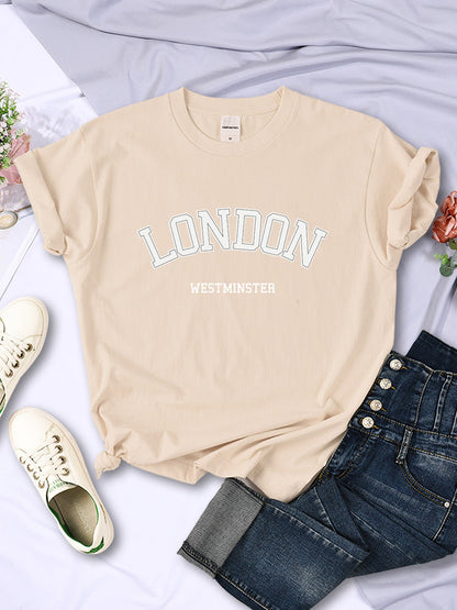 Women's Summer Letter Breathable Short-sleeved Shirt