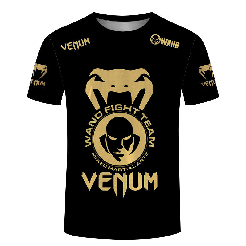 Venum Black & White MMA Fighter Graphic Performance T-Shirt
