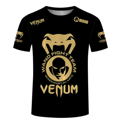Venum Black & White MMA Fighter Graphic Performance T-Shirt